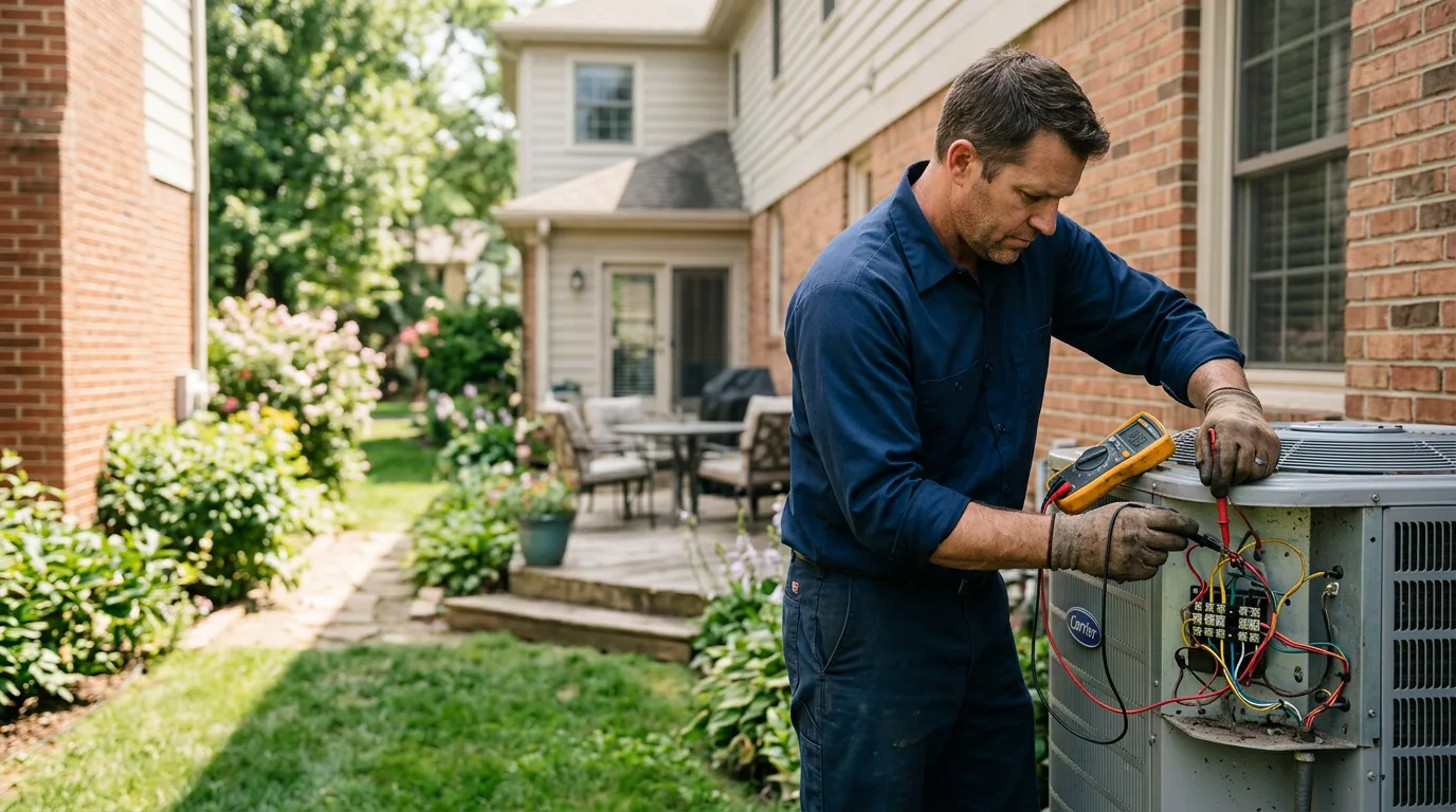 HVAC technician working near Crown, PA
